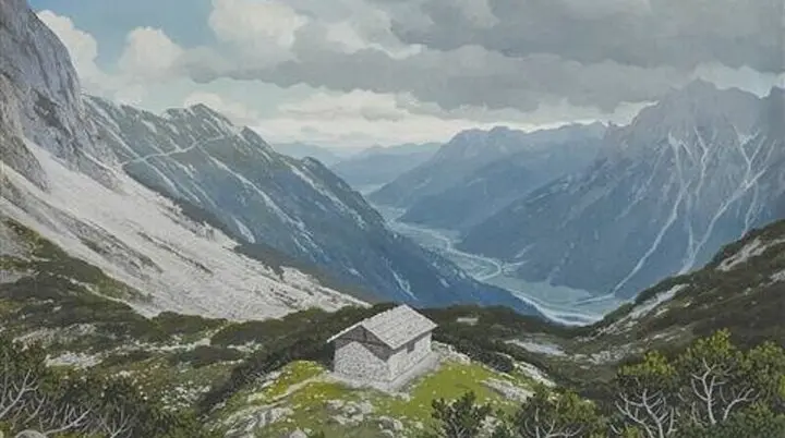 Die Arnspitzhütte | © Public Domain – Rudolf Reschreiter (†1939)