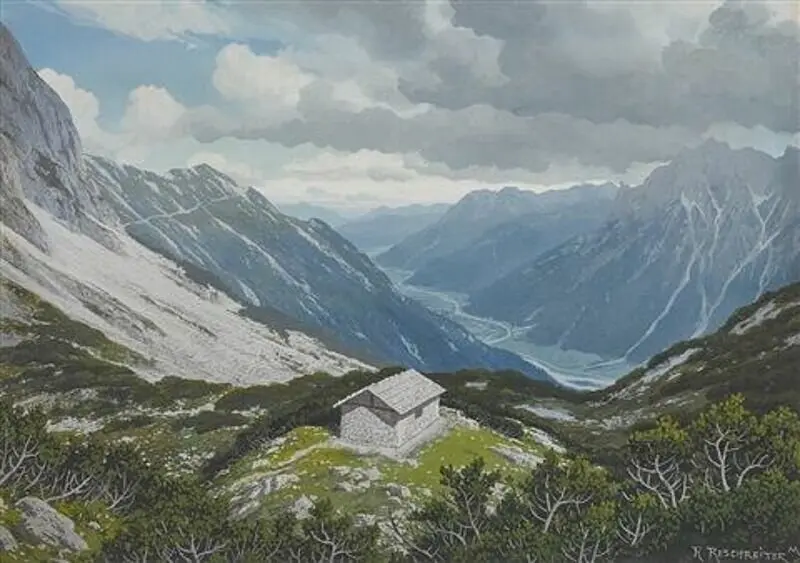 Die Arnspitzhütte | © Public Domain – Rudolf Reschreiter (†1939)