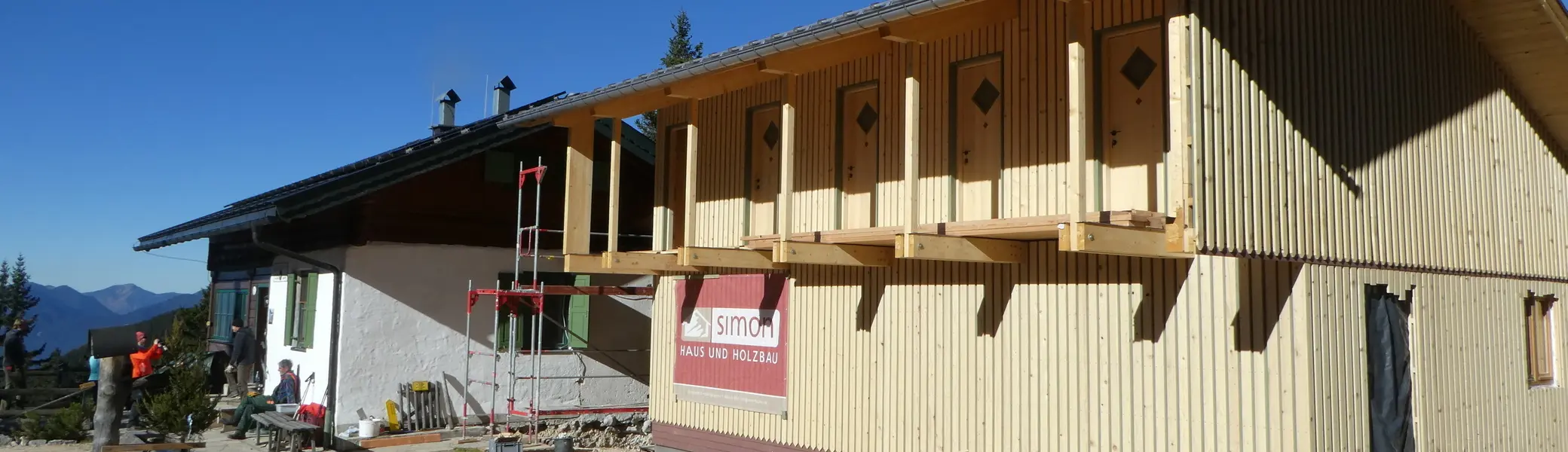 Neuer Anbau Hochlandhütte - Seitenansicht | © DAV Sektion Hochland e.V. | Hans Joseph