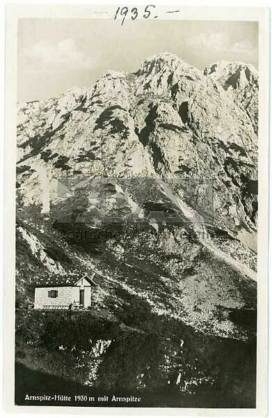 Die Arnspitzhütte ca. 1935 | © Historisches Alpenarchiv Die Arnspitzhütte ca. 1935 | © Historisches Alpenarchiv