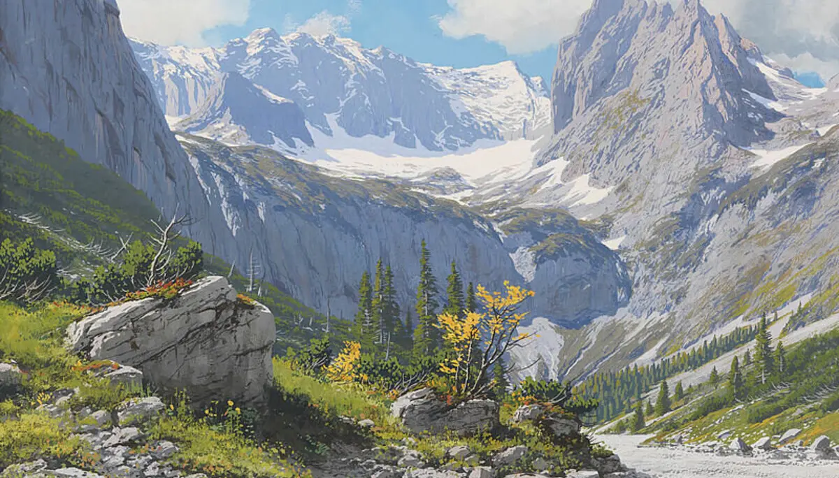 Blick auf den Höllentalgletscher  | © Public Domain – Rudolf Reschreiter (†1939)