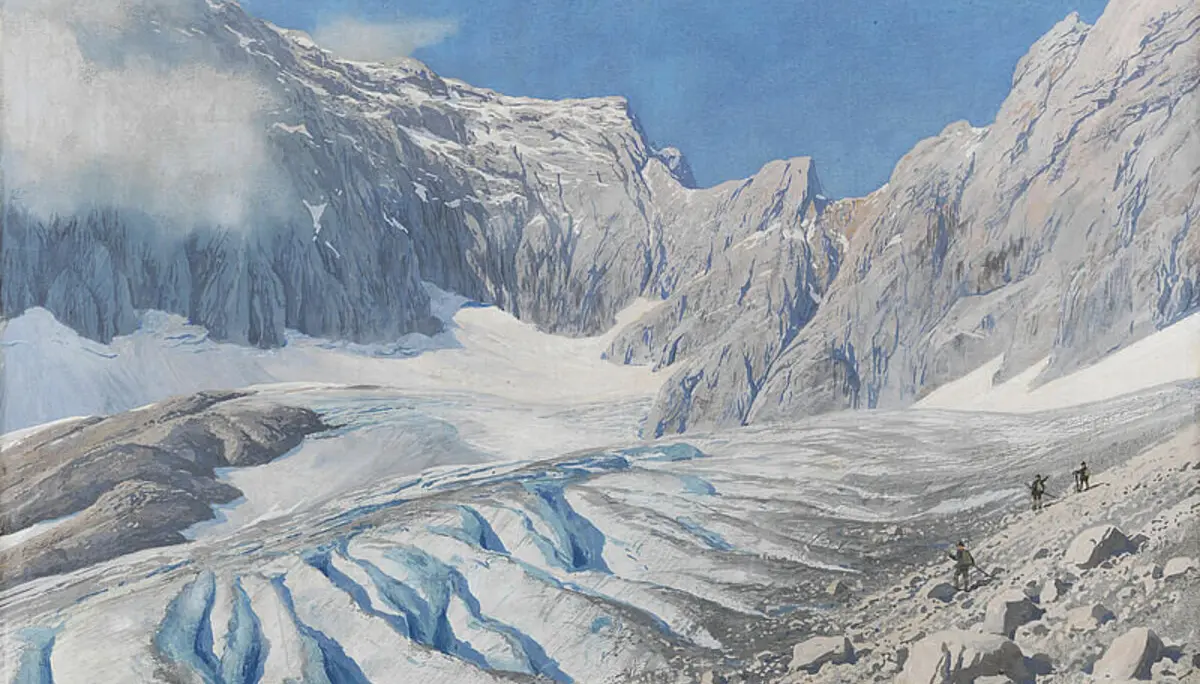 Auf dem Höllentalgletscher  | © Public Domain – Rudolf Reschreiter (†1939)